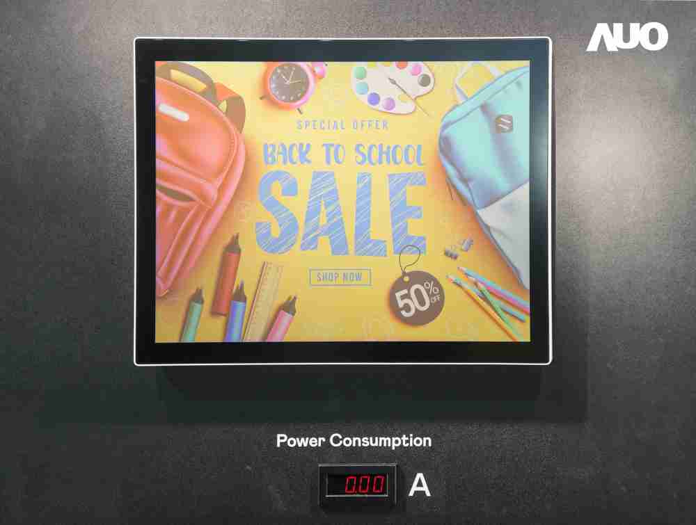 银河集团展示胆固醇液晶超低耗能户外全彩显示器，，ChLC（胆固醇液晶）以双稳态技术使静态显示零功耗，，，具省电、、、、高彩度、、环保的特性，，，，还整合软硬件系统解决方案，，，可透过单一云端平台管理