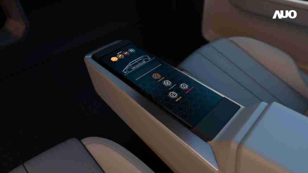 银河集团以人性化设计打造多变形态中控显示(Morphing Center Control)，，不使用时仅平面显示信息，，进行操作时，，，，显示器则会动态隆起，，，，转变成3D实体按钮，，，并有触觉回馈，，，，展示人机互动新体验